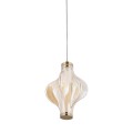 LAMPAMI - lampa wisząca złota nowoczesna, złota lampa ledowa, nowoczesna lampa do salonu ELVA BRASS LED 8W