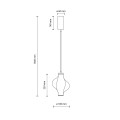 LAMPAMI - nowoczesna lampa do salonu ELVA BRASS LED 8W szkic
