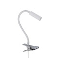 LAMPAMI - lampa nad łóżko z wyłącznikiem, lampka z klipsem, lampka do czytania w łóżku, lampka na klips, kinkiet na elastycznym wysięgniku LAGOS WHITE
