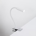 LAMPAMI - lampa nad łóżko z wyłącznikiem, lampka z klipsem, lampka do czytania w łóżku, lampka na klips, kinkiet na elastycznym wysięgniku LAGOS WHITE