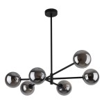 Czarny żyrandol do salonu kule 6xG9 SARIUS BLACK / GRAPHITE