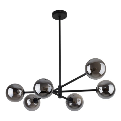 LAMPAMI - lampa kule, żyrandol do salonu kule, żyrandol do sypialni, czarny żyrandol nowoczesny, żyrandol kule SARIUS BLACK / GRAPHITE