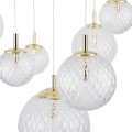 LAMPAMI - złota lampa wisząca glamour, lampa do salonu, nowoczesny żyrandol do salonu, lampa do sypialni, lampa sufitowa wisząca kule CADIX GOLD