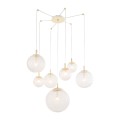 LAMPAMI - złota lampa wisząca glamour, lampa do salonu, nowoczesny żyrandol do salonu, lampa do sypialni, lampa sufitowa wisząca kule CADIX GOLD