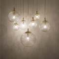 LAMPAMI - złota lampa wisząca glamour, lampa do salonu, nowoczesny żyrandol do salonu, lampa do sypialni, lampa sufitowa wisząca kule CADIX GOLD