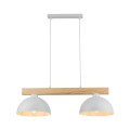 LAMPAMI - biała lampa wisząca drewniana, lampa z drewnem, lampa kuchenna sufitowa, lampa skandynawska OSLO WHITE
