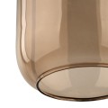 LAMPAMI - pojedyncza lampa wisząca szklana, lampa do salonu, lampa wisząca do sypialni przy łóżku, brązowa lampa wisząca pojedyncza MARCO BROWN