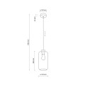 LAMPAMI - brązowa lampa wisząca pojedyncza MARCO BROWN szkic