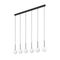 LAMPAMI - lampa nad stół, lampa do jadalni, podłużna lampa wisząca nad stół, nowoczesny żyrandol nad wyspę MARTIN BLACK WHITE
