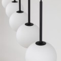 LAMPAMI - lampa nad stół, lampa do jadalni, podłużna lampa wisząca nad stół, nowoczesny żyrandol nad wyspę MARTIN BLACK WHITE