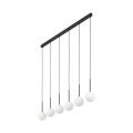 LAMPAMI - lampa nad stół, lampa do jadalni, podłużna lampa wisząca nad stół, nowoczesny żyrandol nad wyspę MARTIN BLACK WHITE