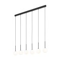 LAMPAMI - lampa nad stół, lampa do jadalni, podłużna lampa wisząca nad stół, nowoczesny żyrandol nad wyspę MARTIN BLACK WHITE
