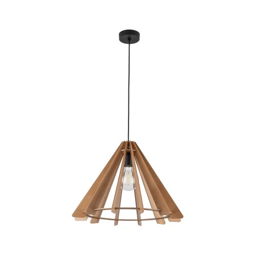 LAMPAMI - żyrandol z drewna, lampa do kuchni, lampa do salonu, przytulna lampa do sypialni,  lampa nad stół, lampa do sypialni wisząca przy łóżku ERIS WOOD