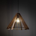 LAMPAMI - żyrandol z drewna, lampa do kuchni, lampa do salonu, przytulna lampa do sypialni,  lampa nad stół, lampa do sypialni wisząca przy łóżku ERIS WOOD