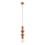 Designerska lampa wisząca brązowa 150 cm 1xE27 TOWER BRICK