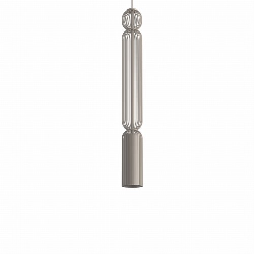 LAMPAMI - beżowa lampa wisząca pojedyncza, nowoczesna lampa do salonu, lampa nad wyspę, nowoczesna lampa do salonu SINGLES A NOWODVORSKI
