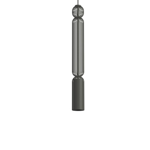 LAMPAMI - grafitowa lampa wisząca pojedyncza, nowoczesna lampa do salonu, lampa nad wyspę, nowoczesna lampa do salonu SINGLES A NOWODVORSKI