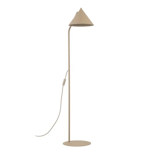 LAMPAMI - beżowa lampa podłogowa, nowoczesna lampa do salonu, lampa do sypialni, lampa stojąca do czytania CONO SABIA