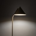 LAMPAMI - beżowa lampa podłogowa, nowoczesna lampa do salonu, lampa do sypialni, lampa stojąca do czytania CONO SABIA