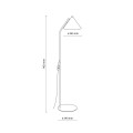 LAMPAMI - beżowa lampa stojąca do czytania CONO SABIA szkic