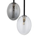 LAMPAMI - lampa nad stół, czarna lampa wisząca kule szklane, oświetlenie nad stołem w salonie, żyrandol do salonu,  lampa wisząca kule czarna PEARL MIX
