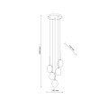 LAMPAMI - czarna lampa wisząca kule szklane PEARL MIX szkic