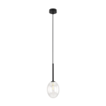 Lampa wisząca pojedyncza szklana kula wisząca transparentna 145 cm 1xG9 PEARL 