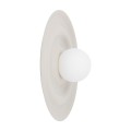 LAMPAMI - elegancki kinkiet okrągły płaski kaszmirowy, kinkiet ścienny kaszmirowy, lampa na korytarz, kinkiet na klatkę schodową, kinkiet na przedpokój. Okrągły kinkiet ścienny kula ONDA KASZMIR M