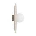 LAMPAMI - elegancki kinkiet okrągły płaski kaszmirowy, kinkiet ścienny kaszmirowy, lampa na korytarz, kinkiet na klatkę schodową, kinkiet na przedpokój. Okrągły kinkiet ścienny kula ONDA KASZMIR M