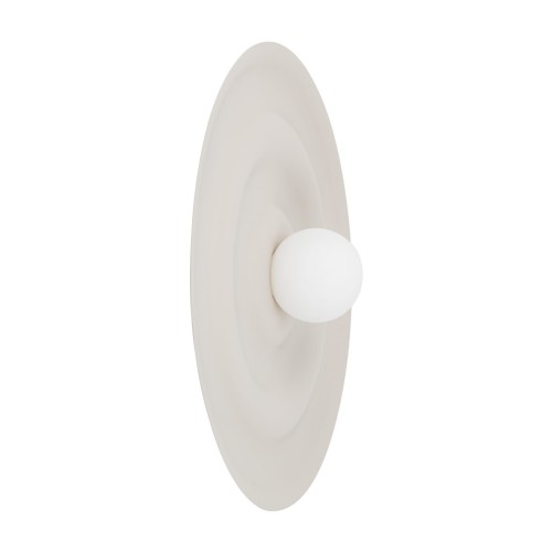LAMPAMI - elegancki kinkiet okrągły płaski kaszmirowy, kinkiet ścienny kaszmirowy, lampa na korytarz, kinkiet na klatkę schodową, kinkiet na przedpokój, okrągły kinkiet ścienny ONDA KASZMIR L