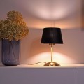 LAMPAMI - lampka nocna czarno złota, lampa na komodę, lampka nocna do sypialni, lampka stojąca do salonu, lampa nocna, lampka nocna GLORY GOLD