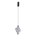 LAMPAMI - lampa ledowa wisząca czarna pojedyncza,  lampa ledowa do kuchni nad wyspę kuchenną, lampa ledowa do salonu, lampa wisząca do sypialni przy łóżku, lampa wisząca ozdobna ELVA BLACK LED