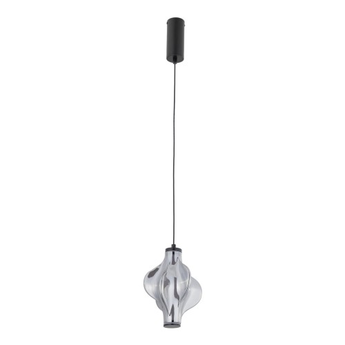 LAMPAMI - lampa ledowa wisząca czarna pojedyncza,  lampa ledowa do kuchni nad wyspę kuchenną, lampa ledowa do salonu, lampa wisząca do sypialni przy łóżku, lampa wisząca ozdobna ELVA BLACK LED