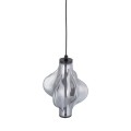 LAMPAMI - lampa ledowa wisząca czarna pojedyncza,  lampa ledowa do kuchni nad wyspę kuchenną, lampa ledowa do salonu, lampa wisząca do sypialni przy łóżku, lampa wisząca ozdobna ELVA BLACK LED