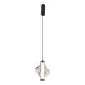 LAMPAMI - lampa ledowa wisząca czarna pojedyncza,  lampa ledowa do kuchni nad wyspę kuchenną, lampa ledowa do salonu, lampa wisząca do sypialni przy łóżku, lampa wisząca ozdobna ELVA BLACK LED