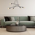 LAMPAMI - duży nowoczesny żyrandol do salonu loft, żyrandol do salonu czarny, lampa nad stół w stylu minimalistycznym, żyrandol do jadalni nad stół, żyrandol na przedpokój HELIX BLACK 6