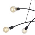 LAMPAMI - duży nowoczesny żyrandol do salonu loft, żyrandol do salonu czarny, lampa nad stół w stylu minimalistycznym, żyrandol do jadalni nad stół, żyrandol na przedpokój HELIX BLACK 6