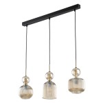 Żyrandol glamour, lampa potrójna nad stół 3xE14 SOPHIA COGNAC 