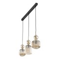 LAMPAMI - żyrandol glamour, lampa potrójna nad stół, żyrandol do salonu nad stół, żyrandol glamour, żyrandol artdeco, oświetlenie dekoracyjne do salonu. Lampa sufitowa 3 punktowa wisząca SOPHIA COGNAC