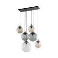 LAMPAMI - lampa nad stół, żyrandol do salonu kule, oświetlenie nad stołem w salonie, żyrandol do salonu nad stół, lampa wisząca kule czarna ESME MIX