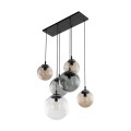 LAMPAMI - lampa nad stół, żyrandol do salonu kule, oświetlenie nad stołem w salonie, żyrandol do salonu nad stół, lampa wisząca kule czarna ESME MIX