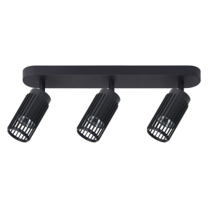 Czarna lampa sufitowa do kuchni, lampa przysufitowa 3xGU10 VERTICAL BLACK SPOT