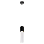 Pojedyncza lampa wisząca czarna tuba dekoracyjna 127 cm 1xGU10 Ricky