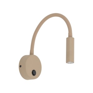 Kinkiet nad łóżko z wyłącznikiem kinkiet ścienny regulowany minimalistyczny 1xG9 LAGOS beżowy