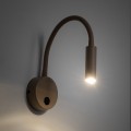 LAMPAMI - Kinkiet nad łóżko z wyłącznikiem, kinkiet ścienny regulowany, kinkiet beżowy, kinkiet ścienny z włącznikiem, lampka nad łóżko, kinkiet ścienny do sypialni LAGOS SABIA
