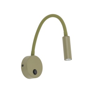 Kinkiet nad łóżko z wyłącznikiem kinkiet ścienny regulowany minimalistyczny 1xG9 LAGOS oliwkowy