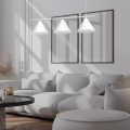 LAMPAMI - biała lampa wisząca potrójna, lampa wisząca nad stół, lampa wisząca nad wyspę kuchenną, nowoczesny żyrandol w stylu skandynawskim, lampa wisząca biała nowoczesna CAPITAL WHITE