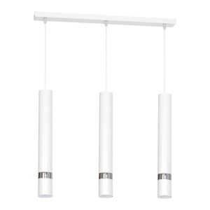 Lampa wisząca potrójna tuby sufitowe białe 3xGU10 JOKER BIAŁY CHROM