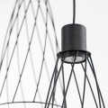 LAMPAMI - lampa nad stół do jadalni czarna loft potrójna, lampa do kuchni, żyrandol druciany, czarna lampa nad stół do jadalni, żyrandol do salonu loftowy MODESTO BLACK