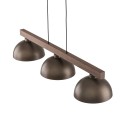 LAMPAMI- brązowa lampa z drewnem, lampa wisząca nad stół do jadalni, lampa kuchenna, lampa nad stół w kuchni, lampa z drewnem,  lampa w stylu skandynawskim OSLO BROWN